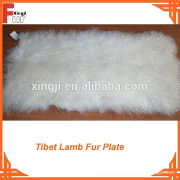 Gebleichte weiße gute Curl Tibet Lammfell Platte